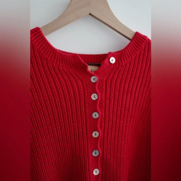 Sonderhaus Harbor Cardigan - Cherry Red - Picture 5 of 5